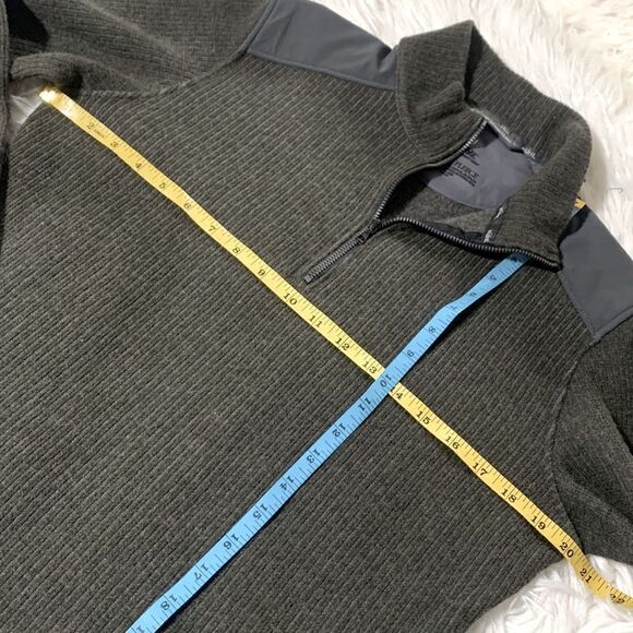 KUHL wool blend Chianti fleece shirt quarter zip mock neck knit men’s Small - Picture 7 of 10